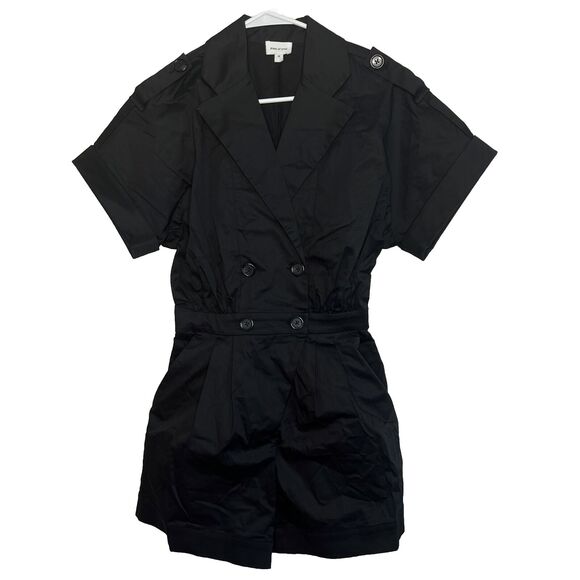 Revolve Song of Style Milton Romper Wrap bodice Black Utility Shorts XS e11 - Picture 3 of 10